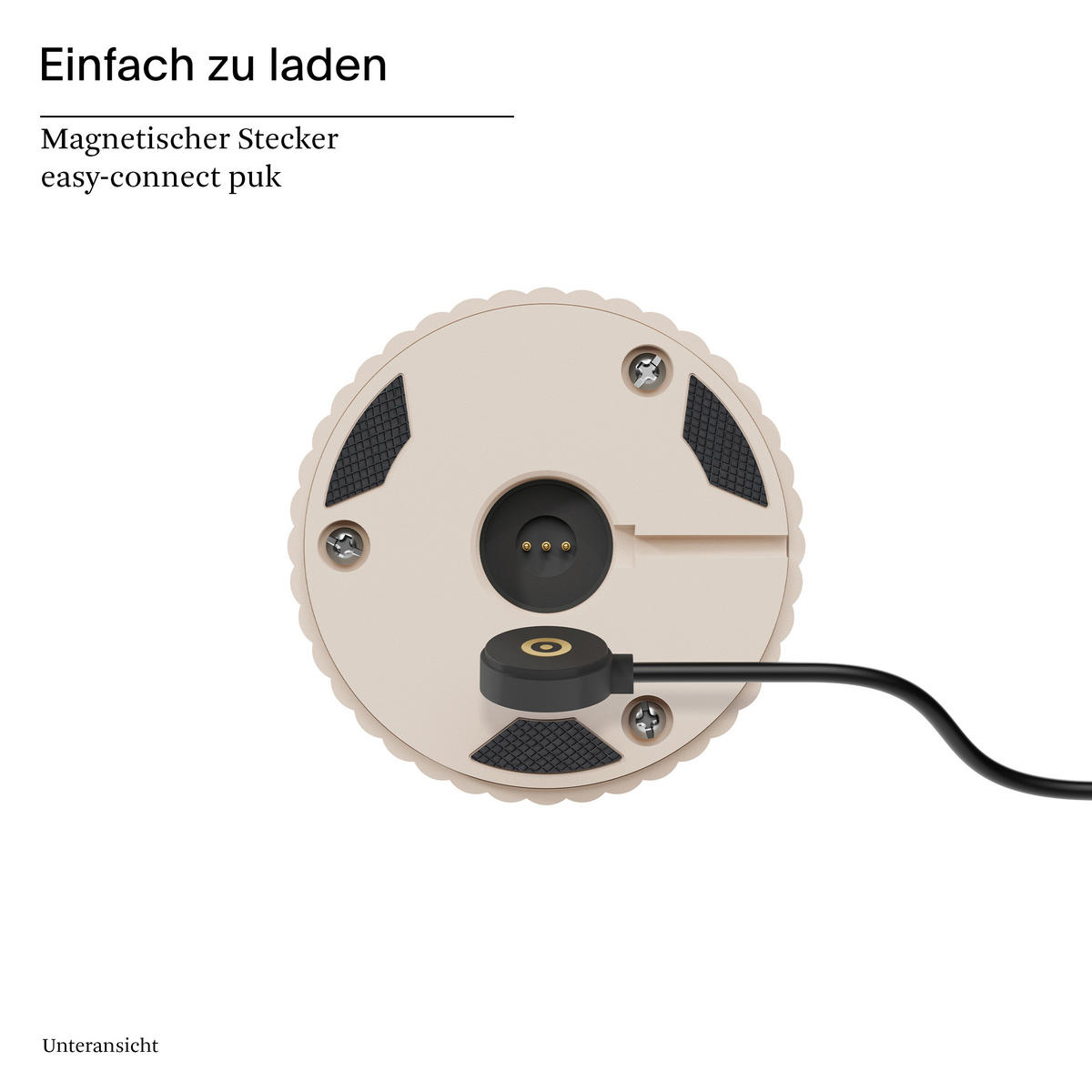 AKKU-TISCHLEUCHTE Nuflair 11,5/11,5/24 cm   - Beige, Design, Metall (11,5/11,5/24cm)