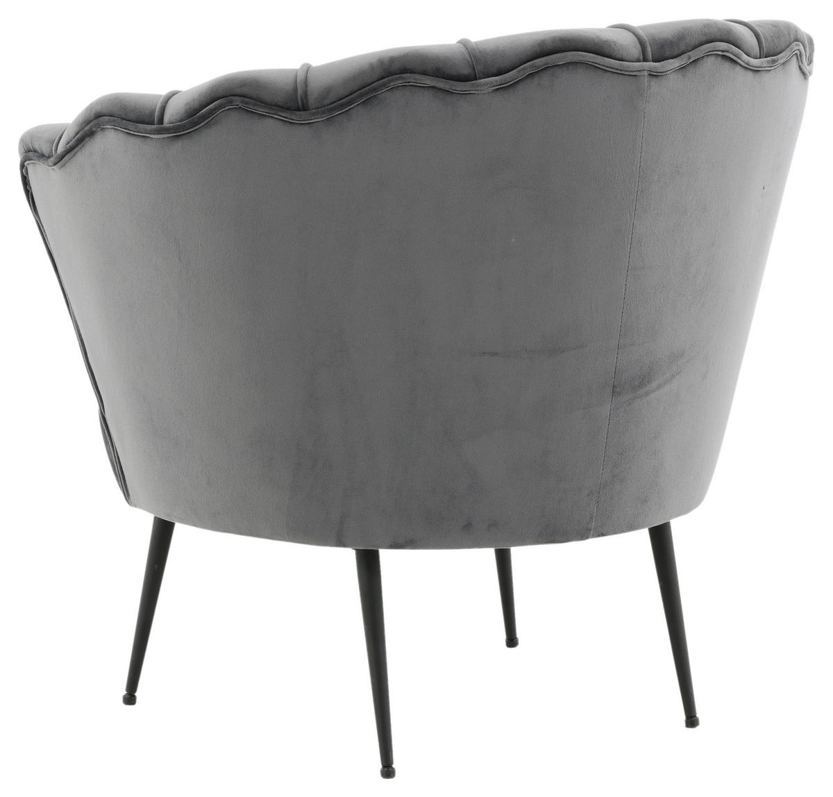 SESSEL in Schwarz, Dunkelgrau  - Dunkelgrau/Schwarz, Design, Textil/Metall (83/76/77cm) - Livetastic