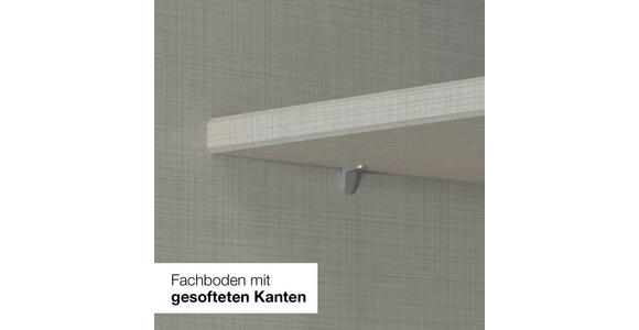 SCHWEBETÜRENSCHRANK  in Grau, Sahara  - Schwarz/Grau, KONVENTIONELL, Glas/Holzwerkstoff (313/236/65cm) - Carryhome