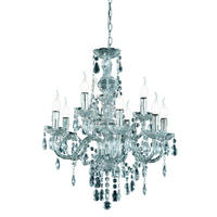 KRONLEUCHTER Lüster 61/192 cm  - Chromfarben/Transparent, KONVENTIONELL, Kunststoff/Metall (61/192cm) - Trio Leuchten