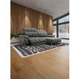 ECKSOFA in Chenille Dunkelgrau  - Dunkelgrau/Silberfarben, Design, Textil/Metall (266/105-178cm) - Xora