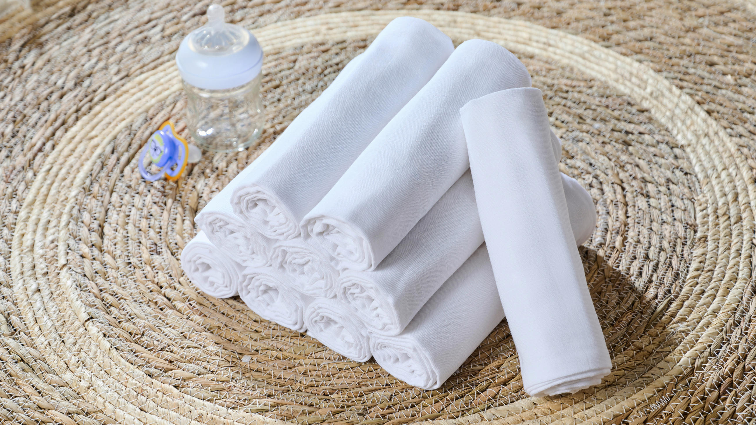 STOFFWINDEL   10-teilig  - Weiß, Basics, Textil (80/80cm) - My Baby Lou