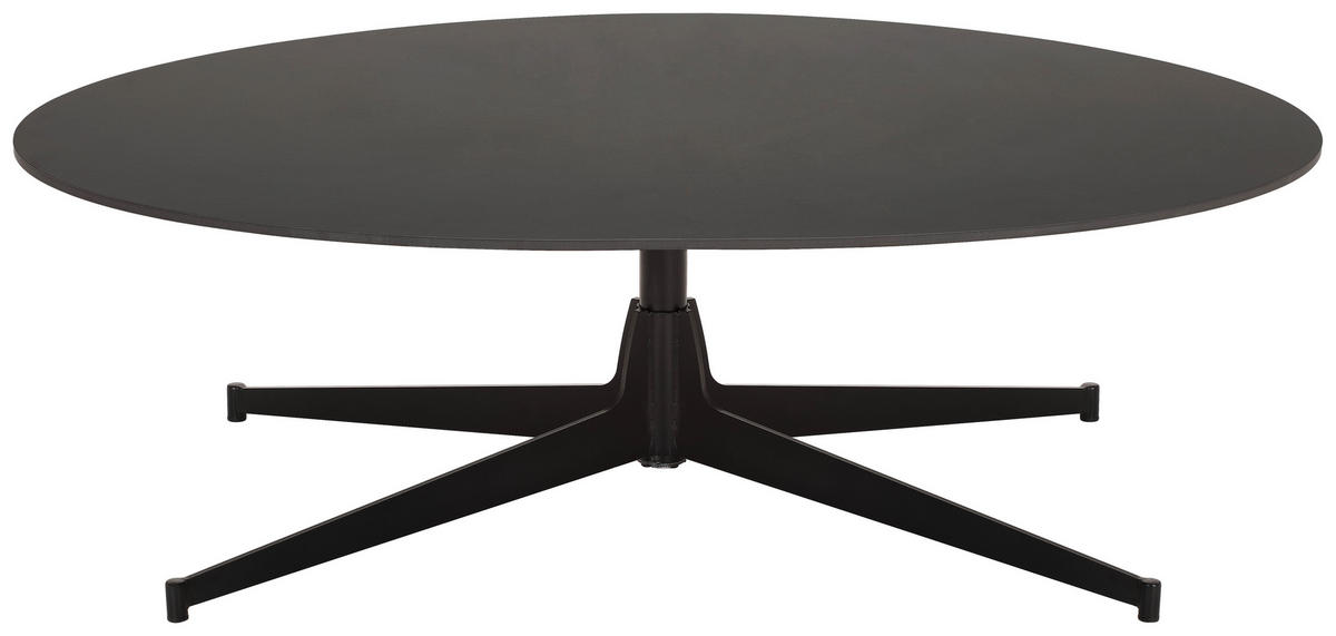 COUCHTISCH 120/40/80 cm oval Schwarz  - Schwarz, Design, Keramik/Metall (120/40/80cm) - Livetastic