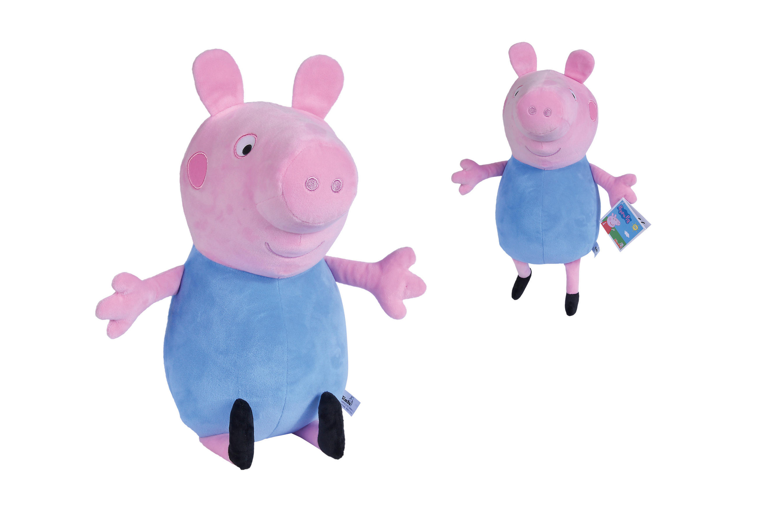 PLÜSCHTIER Peppa Pig Schorsch  - Blau/Pink, Basics, Kunststoff/Textil (18/18/31cm) - Simba