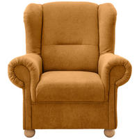 OHRENSESSEL Torello Mikrofaser Goldfarben  - Wildeiche/Goldfarben, KONVENTIONELL, Holz/Textil (92/102/89cm) - Livetastic