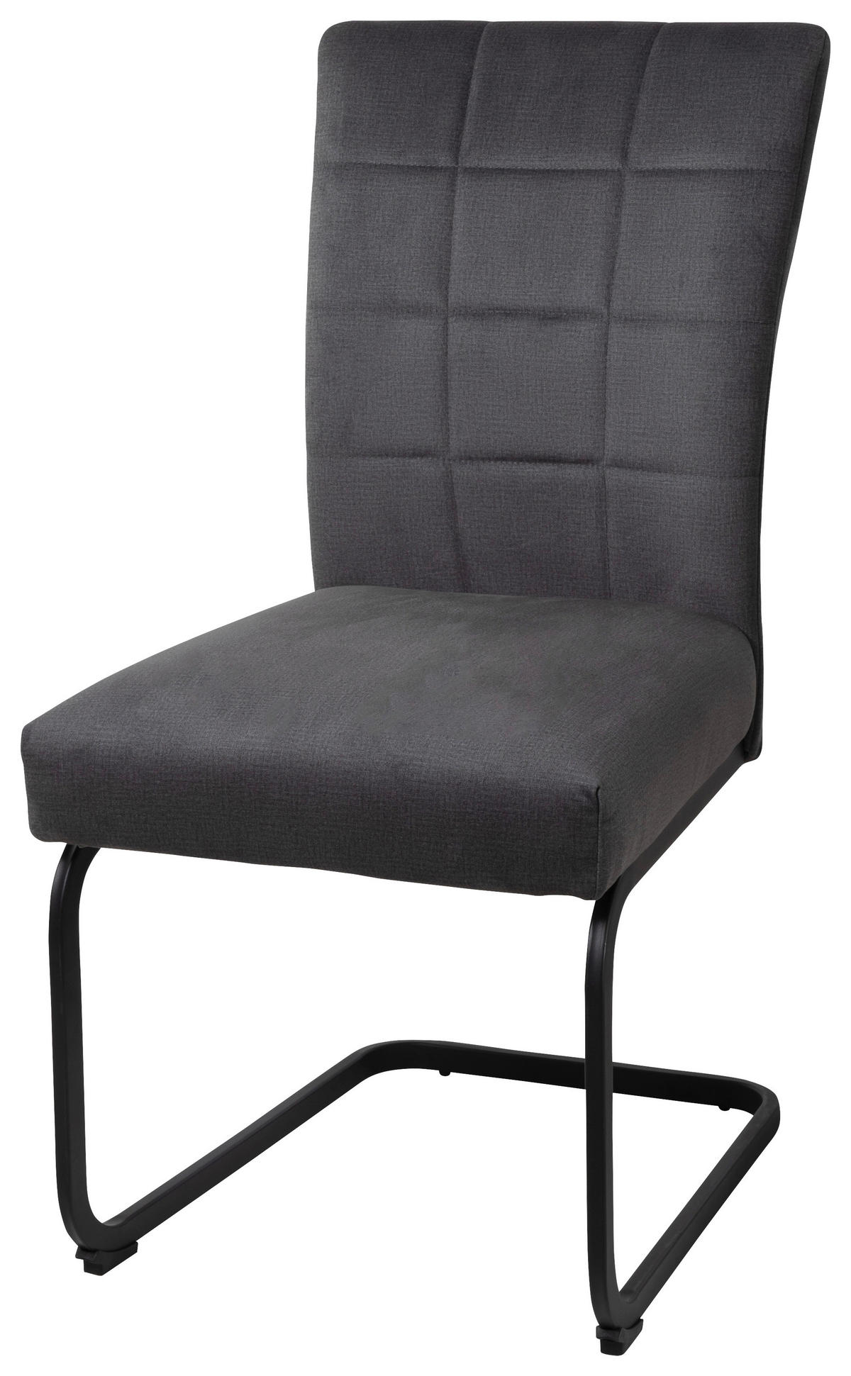 NIHAJNI STOL, kovina, tekstil siva  - siva/črna, Basics, kovina/tekstil (49/94/63cm) - Xora