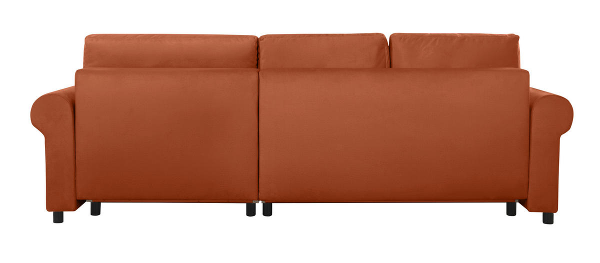 ECKSOFA Arles Terracotta  - Buchefarben/Terracotta, Design, Holz/Textil (266/161cm) - MID.YOU