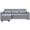 ECKSOFA in Webstoff Blaugrau  179/240 cm  - Blaugrau/Schwarz, Design, Kunststoff/Textil (179/240cm) - Carryhome