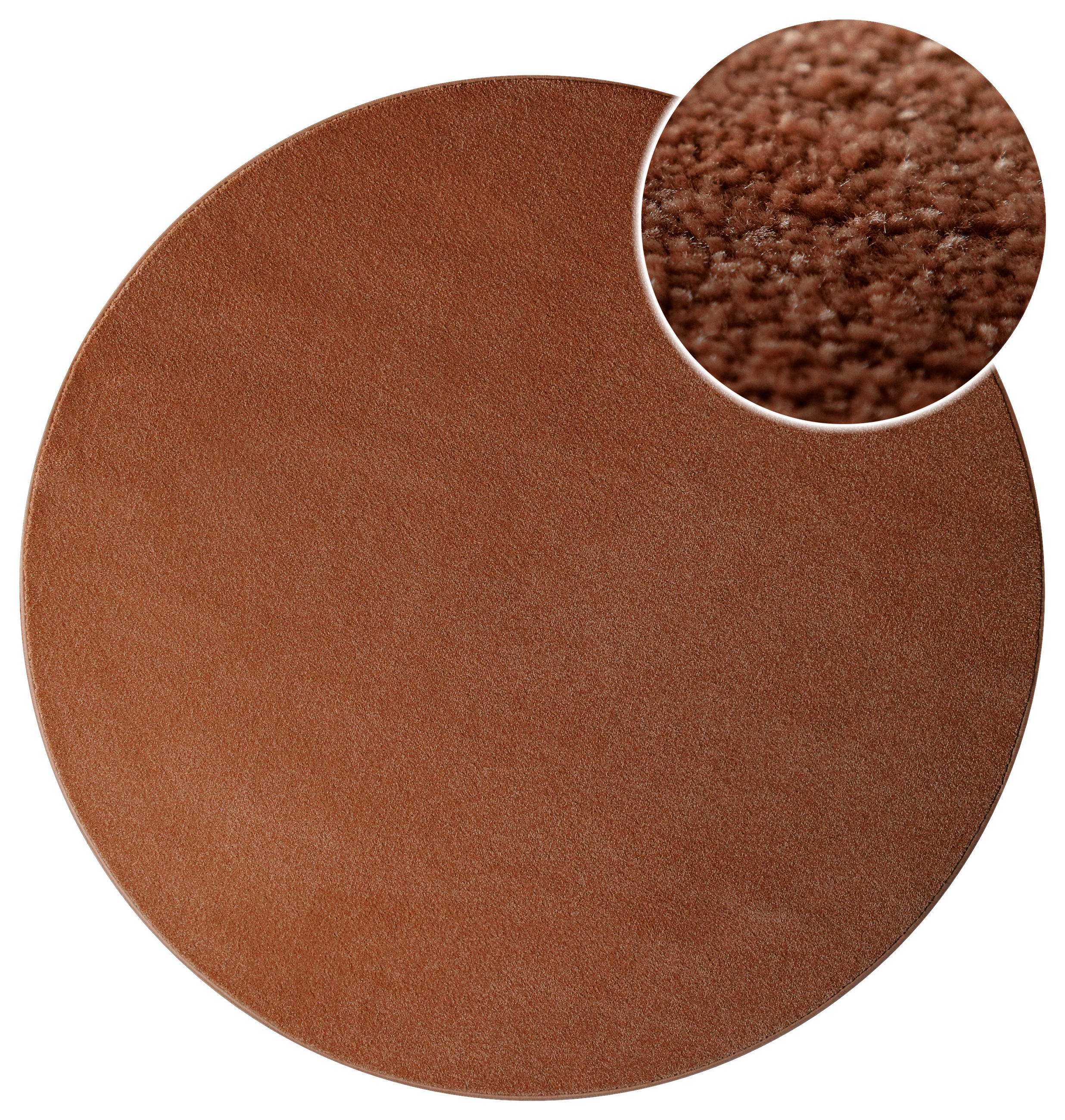 WEBTEPPICH  Wohnzimmer 160 cm Vegas Terracotta rund  - Terracotta, Basics, Textil (160cm) - Esprit