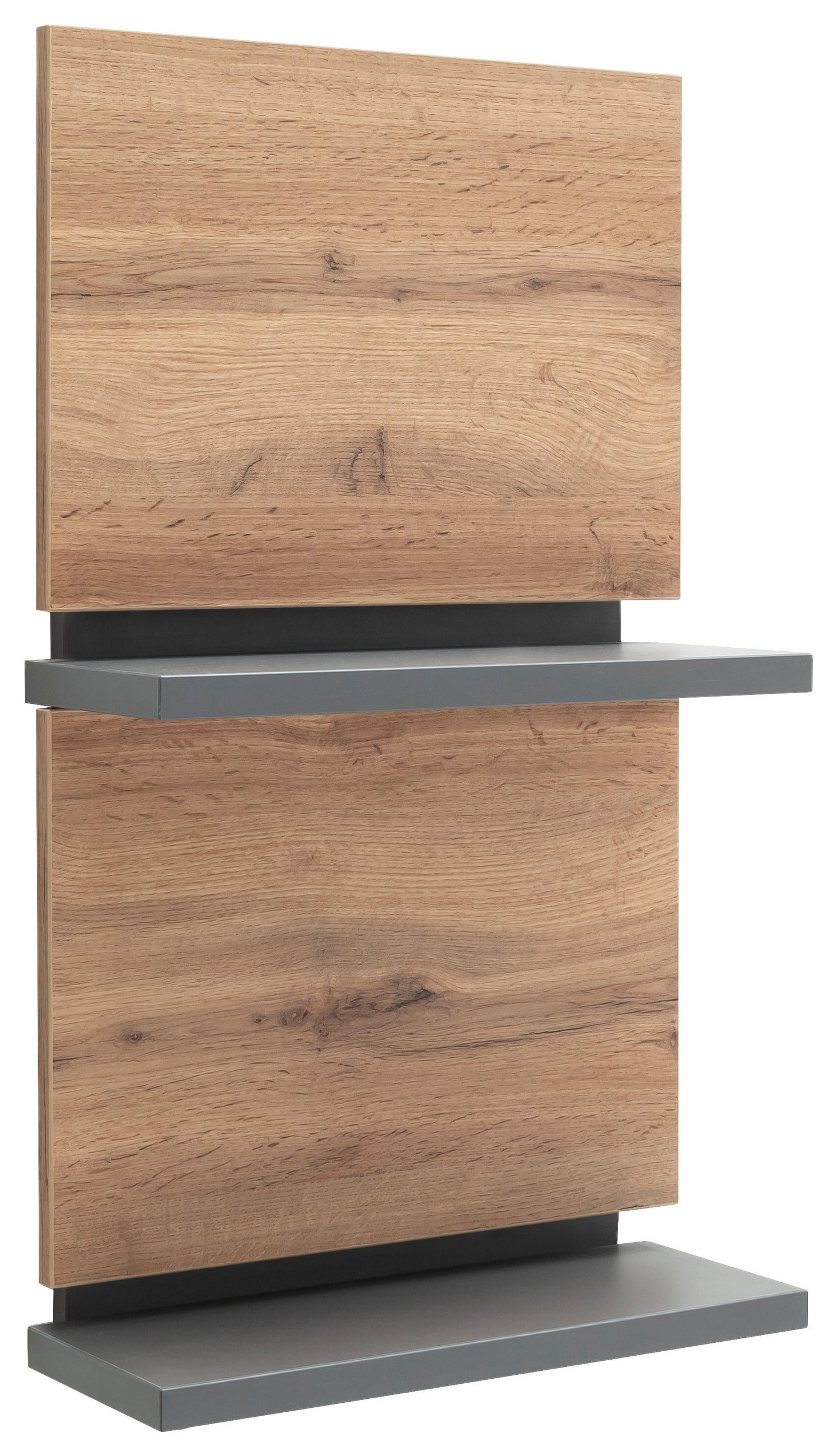WANDBOARD in 45/78/18 cm Grau, Eiche Wotan  - Eiche Wotan/Grau, Design, Holzwerkstoff (45/78/18cm) - Stylife