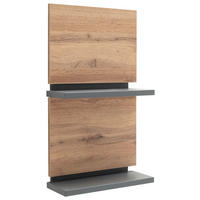 WANDBOARD  - Eiche Wotan/Grau, Design, Holzwerkstoff (45/78/18cm) - Stylife