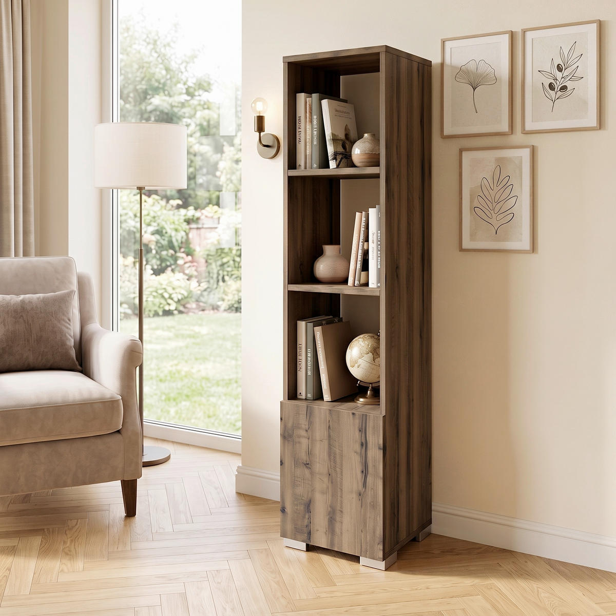 HYLLA i 31/136/30 cm nötfärg  - nötfärg, Design, trämaterial (31/136/30cm) - Livetastic