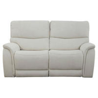 2-SITZER-SOFA in Webstoff Creme  - Creme/Schwarz, KONVENTIONELL, Textil/Metall (163/99/98cm) - Livetastic
