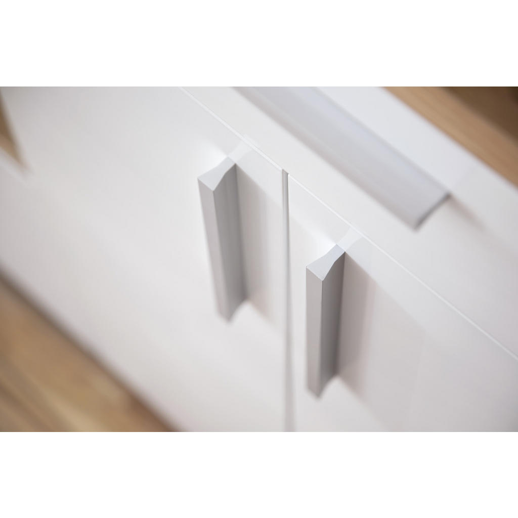 Thumbnail - Moderano Schuhschrank, Weiß, Eiche, Holzwerkstoff, Wildeiche, furniert, 2 Fächer, 1 Schubladen, 60x100x35 cm, Typenauswa...