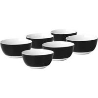 MÜSLISCHALENSET VARIO 6-teilig  - Schwarz/Weiß, Basics, Keramik (14/6cm) - Van Well