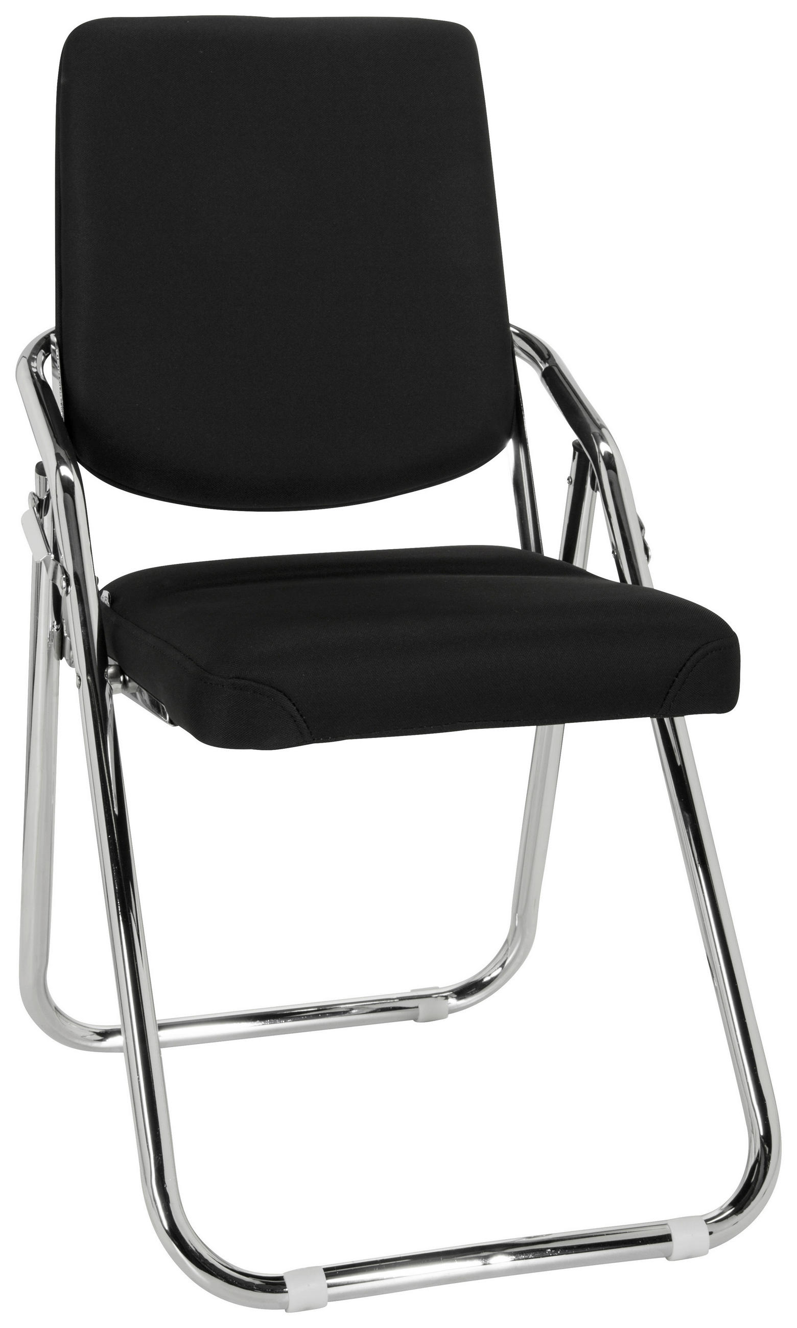 BESÖKSSTOL  i flatväv svart  - kromfärg/svart, Basics, metall/textil (46/90/40cm) - MID.YOU