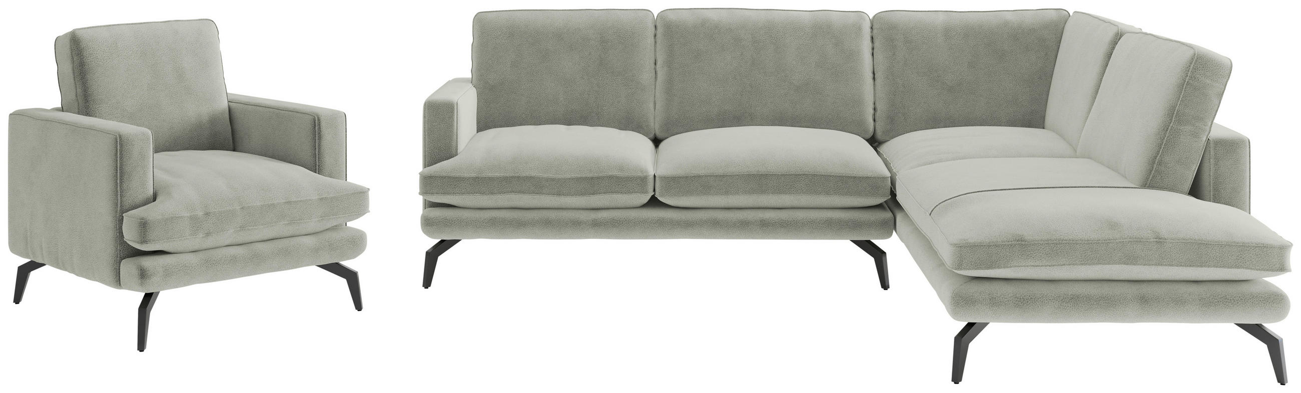 Livetastic SEDACÍ SESTAVA, textil, světle šedá