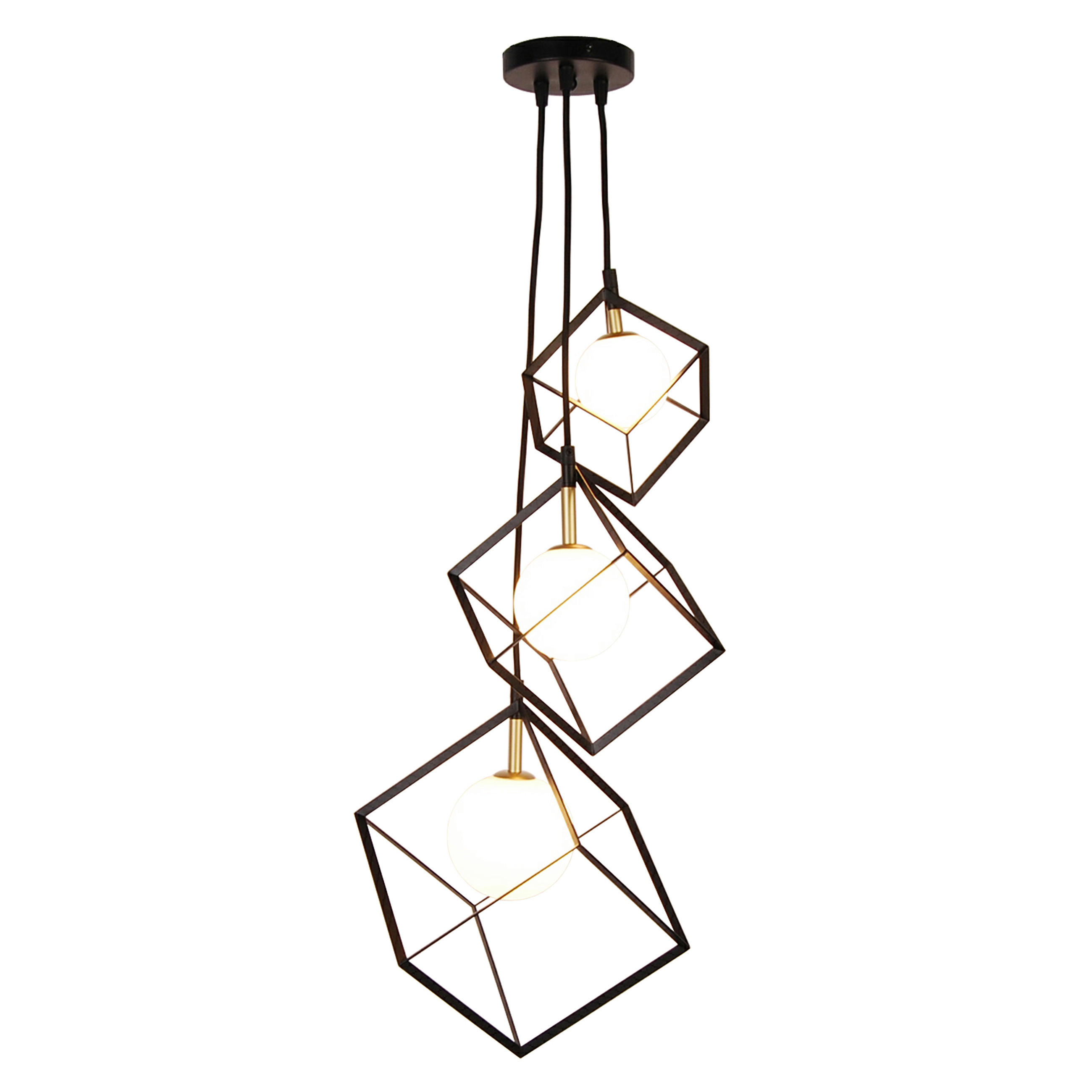 PENDELLEUCHTE Weert 20/28/120 cm   - Goldfarben/Schwarz, Basics, Metall (20/28/120cm)