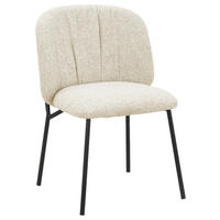 STUHL   Webstoff  - Beige/Schwarz, MODERN, Textil/Metall (48/79/59cm) - Carryhome