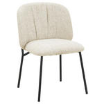 STUHL   Webstoff  - Beige/Schwarz, MODERN, Textil/Metall (48/79/59cm) - Carryhome