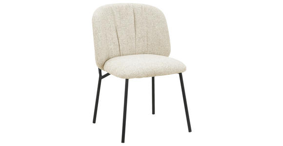 STUHL   Webstoff  Schwarz, Beige  - Beige/Schwarz, MODERN, Textil/Metall (48/79/59cm) - Carryhome