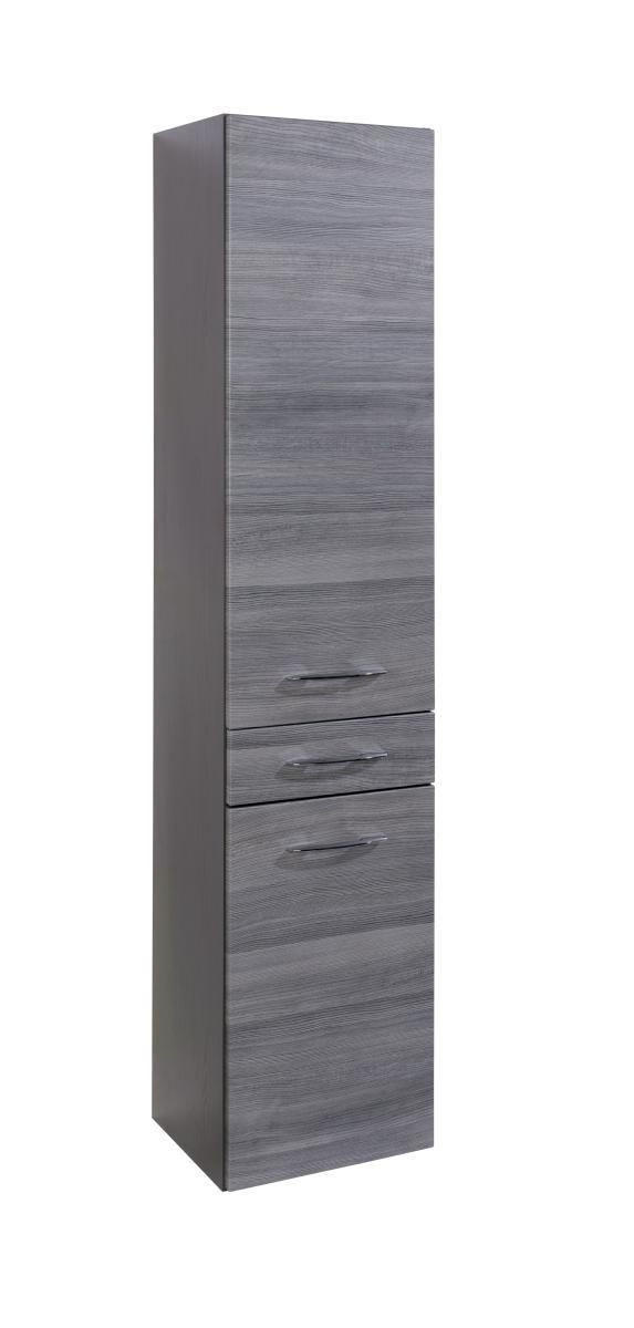 HOCHSCHRANK 40/180/35 cm  - Chromfarben/Anthrazit, KONVENTIONELL, Holzwerkstoff/Metall (40/180/35cm) - Carryhome