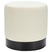 HOCKER in Metall, Textil, Holzwerkstoff Weiß  - Schwarz/Weiß, Trend, Holzwerkstoff/Textil (40/40/40cm) - Xora