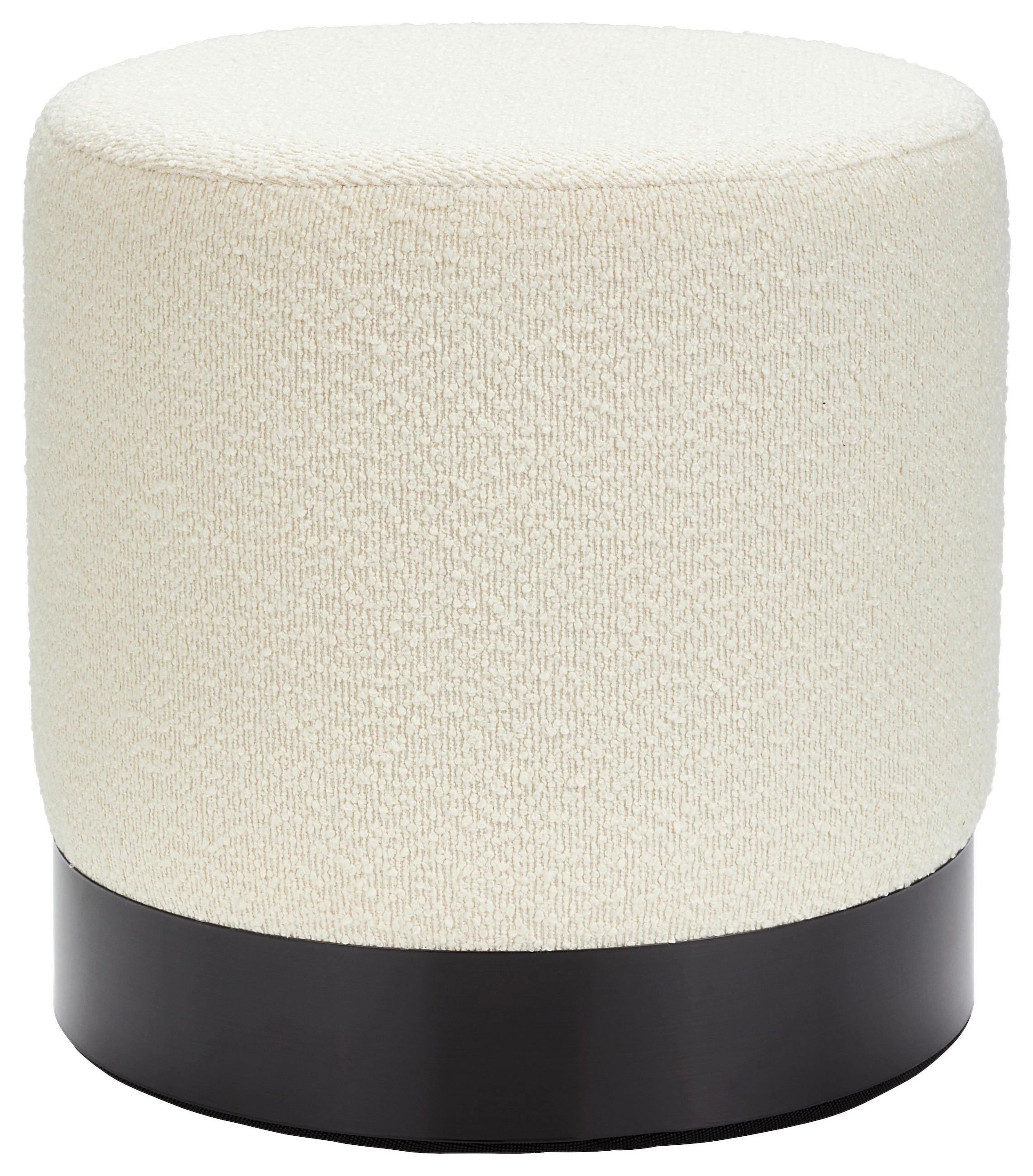 TABURET din metal, textil, material pe bază de lemn, alb