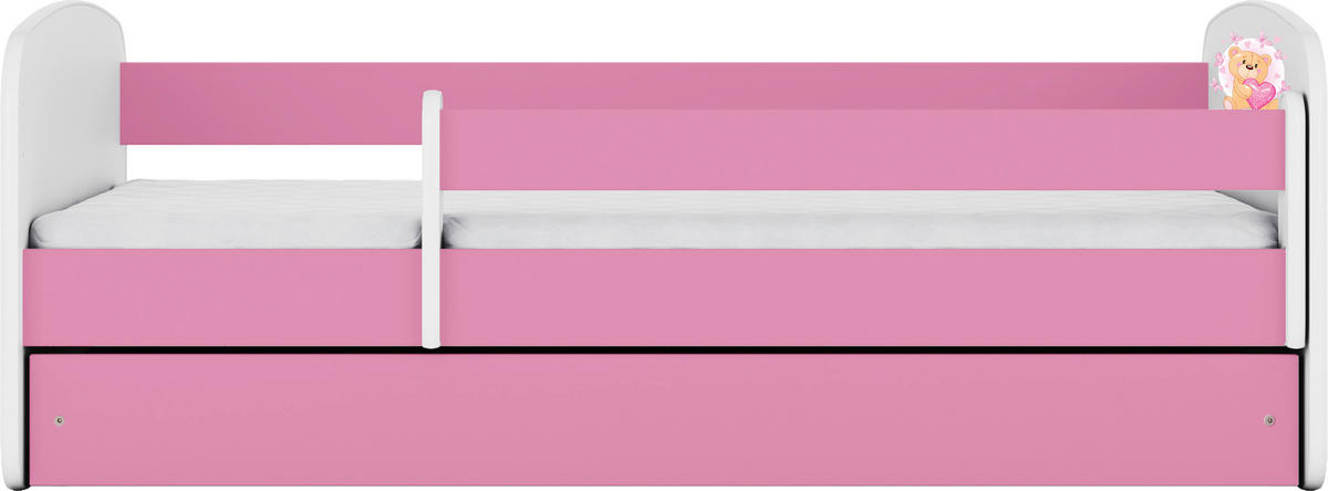 KINDER-/JUNIORBETT - Pink/Birkefarben, MODERN, Holz/Holzwerkstoff (80/160cm) - MID.YOU