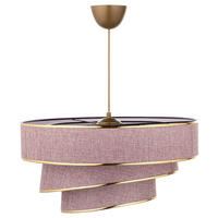 HÄNGELEUCHTE 40/72 cm  - Goldfarben, KONVENTIONELL, Kunststoff/Textil (40/72cm) - P & B