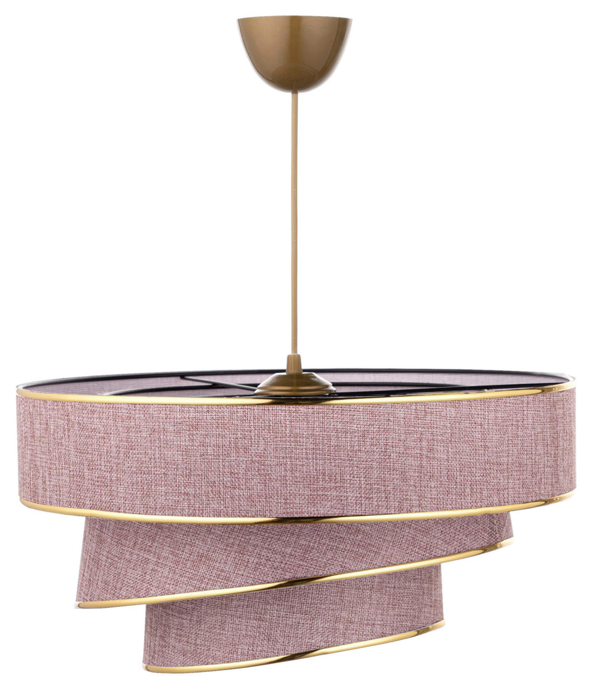 HÄNGELEUCHTE 40/72 cm  - Goldfarben, KONVENTIONELL, Kunststoff/Textil (40/72cm) - P & B