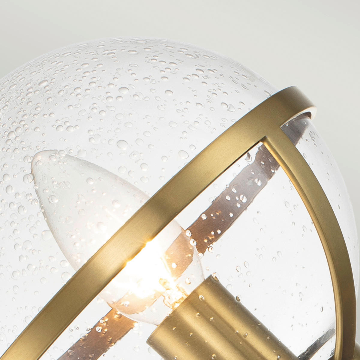 BADEZIMMER-WANDLEUCHTE - Messingfarben, Design, Glas/Metall (15.6/40.3/19cm) - Elstead Lighting