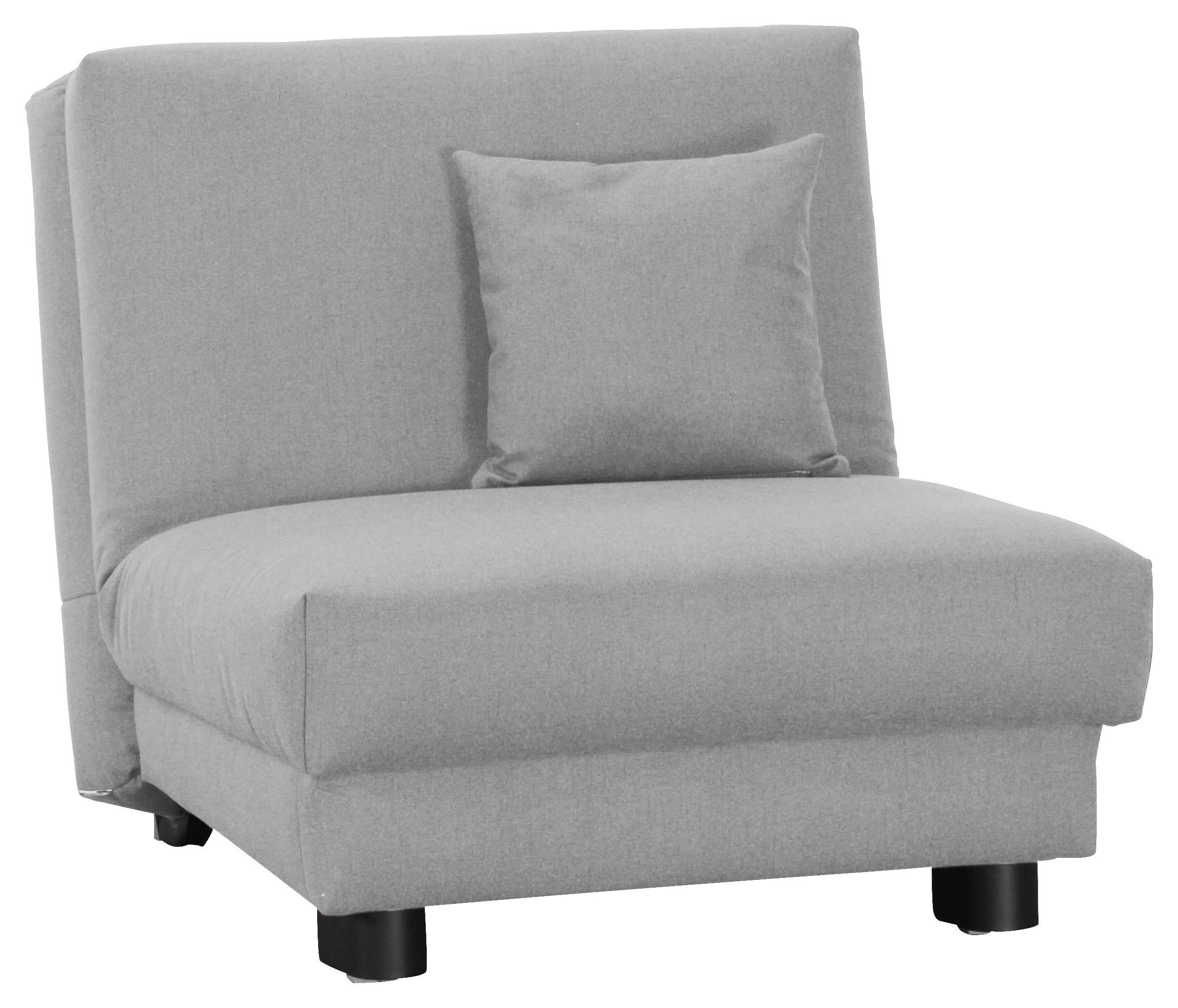SCHLAFSESSEL Webstoff Hellgrau    - Hellgrau/Schwarz, Design, Textil/Metall (85/85/100cm) - Carryhome