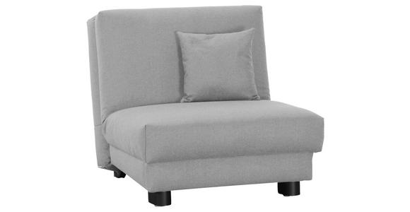 SCHLAFSESSEL Webstoff Hellgrau - Hellgrau/Schwarz, Design, Textil/Metall (85/85/100cm) - Carryhome