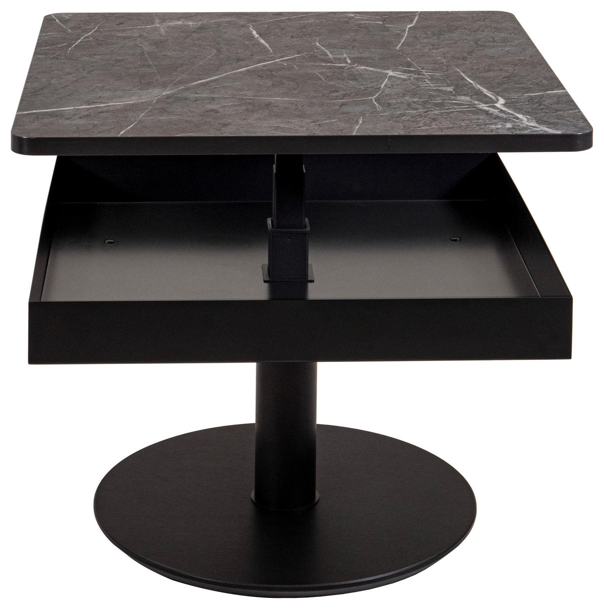 COUCHTISCH in Metall, Holzwerkstoff, Kunststoff 67/67/45-63 cm   - Anthrazit/Grau, Design, Holzwerkstoff/Kunststoff (67/67/45-63cm) - Venda