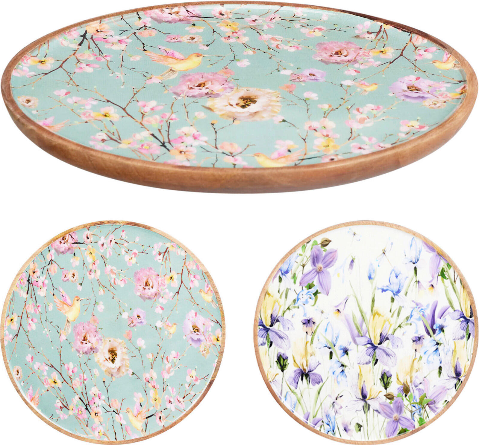 DEKORAČNÝ TANIER  - viacfarebná, Basics, drevo (25/25/1.5cm)