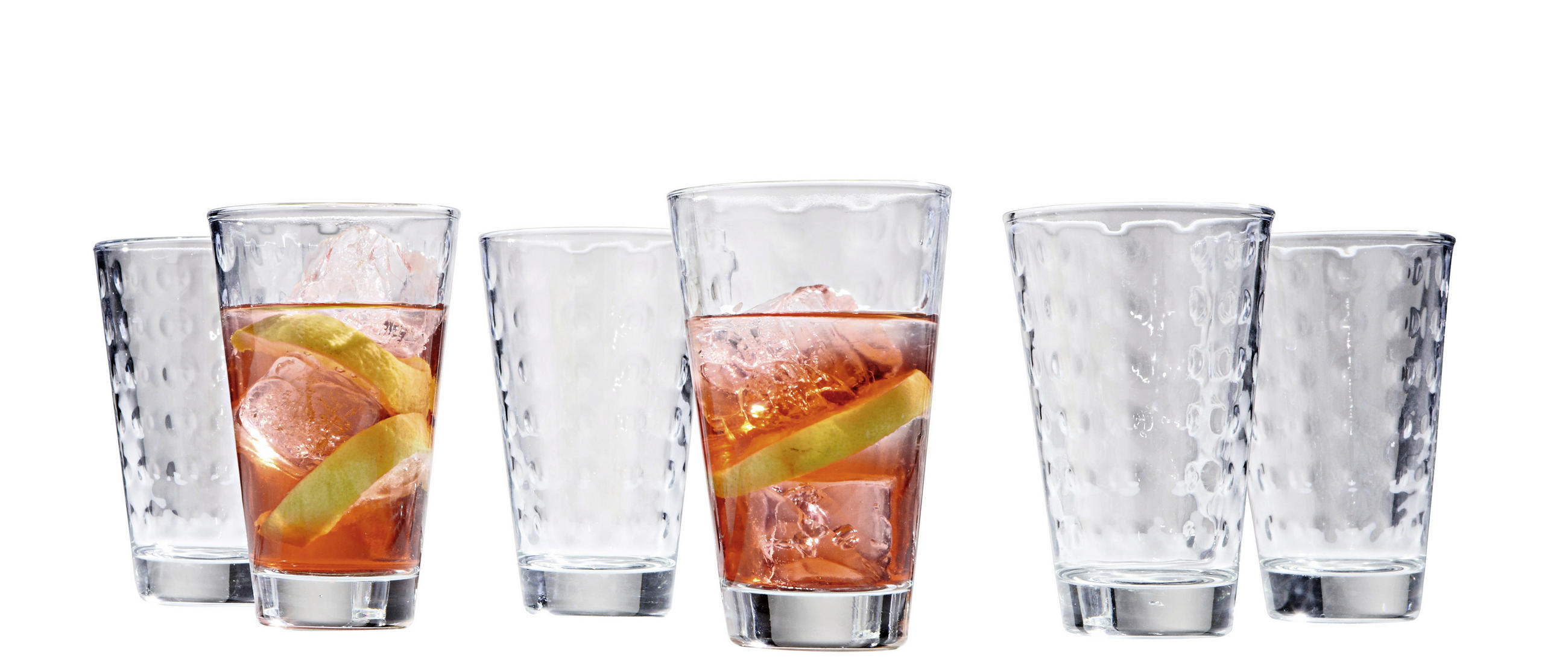 GLÄSERSET  6-teilig  - Klar, Trend, Glas (24,5/13,4/16,4cm) - Leonardo