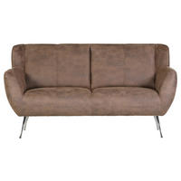 KÜCHENSOFA  - Chromfarben/Braun, KONVENTIONELL, Textil/Metall (181/97/84cm) - Carryhome
