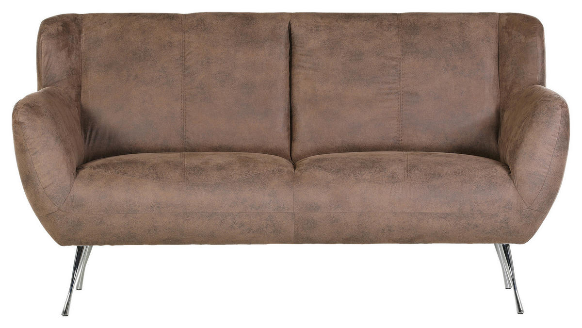 KÜCHENSOFA  - Chromfarben/Braun, KONVENTIONELL, Textil/Metall (181/97/84cm) - Carryhome