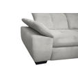 ECKSOFA in Flachgewebe Hellgrau  242/313 cm  - Hellgrau/Schwarz, Design, Textil/Metall (242/313cm) - Xora