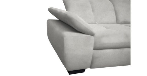 ECKSOFA in Flachgewebe Hellgrau 242/313 cm - Hellgrau/Schwarz, Design, Textil/Metall (242/313cm) - Xora