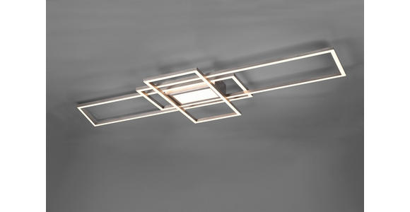 LED-DECKENLEUCHTE 105/42/6,5 cm   - Nickelfarben, Design, Metall (105/42/6,5cm) - Novel