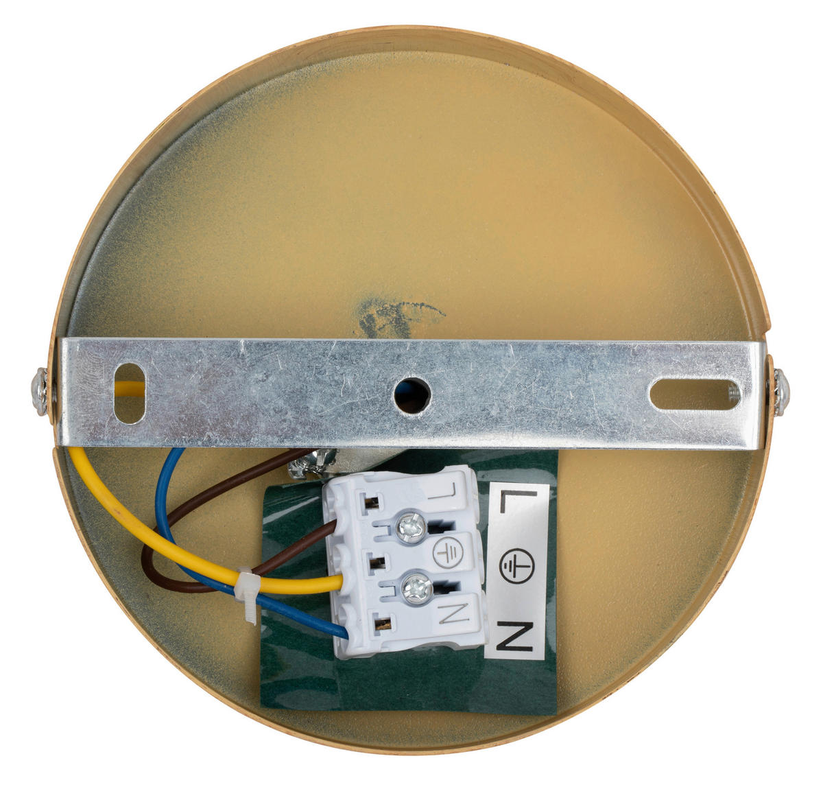 DECKENLEUCHTE  25/10 cm    - Beige/Weiß, Design, Glas/Stein (25/10cm) - Collet's Monde