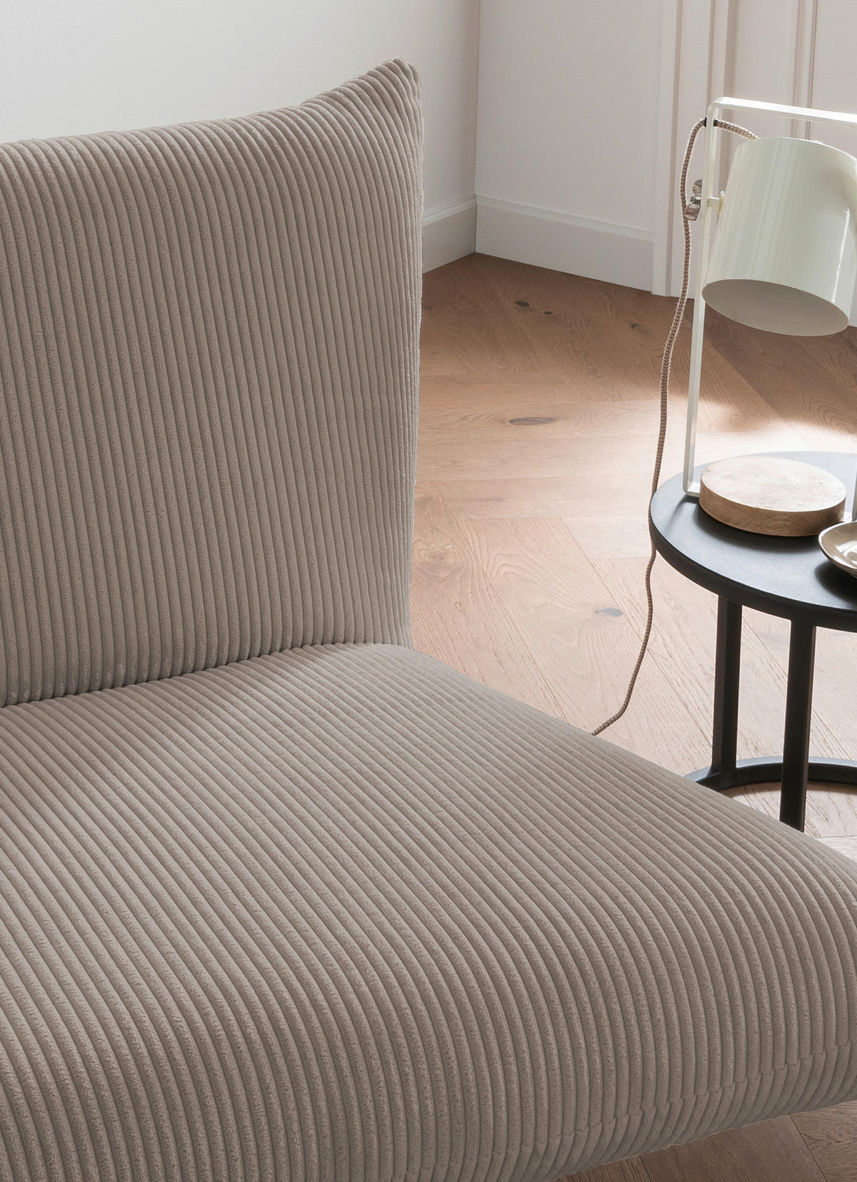 RELAXSESSEL in Textil Graubraun  - Graubraun/Schwarz, Design, Textil/Metall (100/78/96cm) - Livetastic