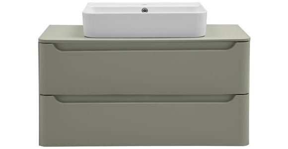 WASCHTISCHKOMBI 101 cm  - Schilfgrün/Weiß, KONVENTIONELL, Keramik/Holzwerkstoff (101cm) - Xora