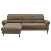 ECKSOFA in Flachgewebe Greige  - Greige/Schwarz, Konventionell, Textil/Metall (181/260cm) - Beldomo Speed
