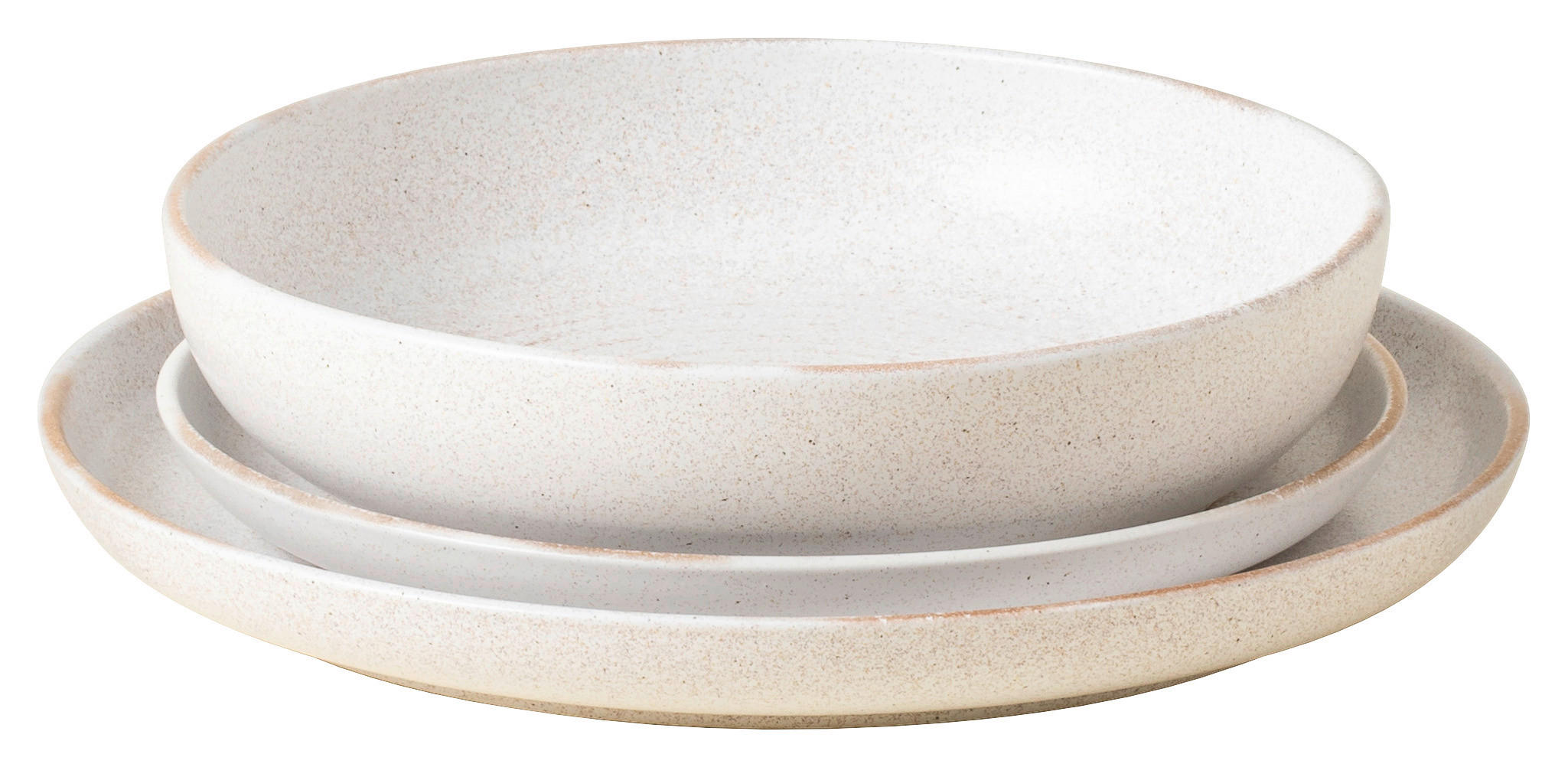 KOMBISERVICE Creme, Weiß VERMONT 12-teilig 4 Personen  - Creme/Weiß, Basics, Keramik - Costa Nova