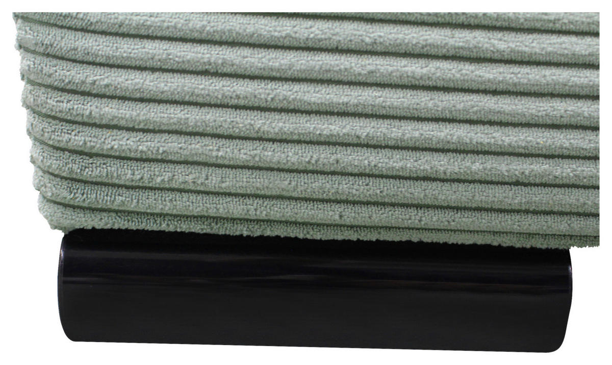 SCHLAFSOFA  mit Liegefunktion Cord Grün  - Schwarz/Grün, Design, Kunststoff/Textil (154/93/85cm) - MID.YOU