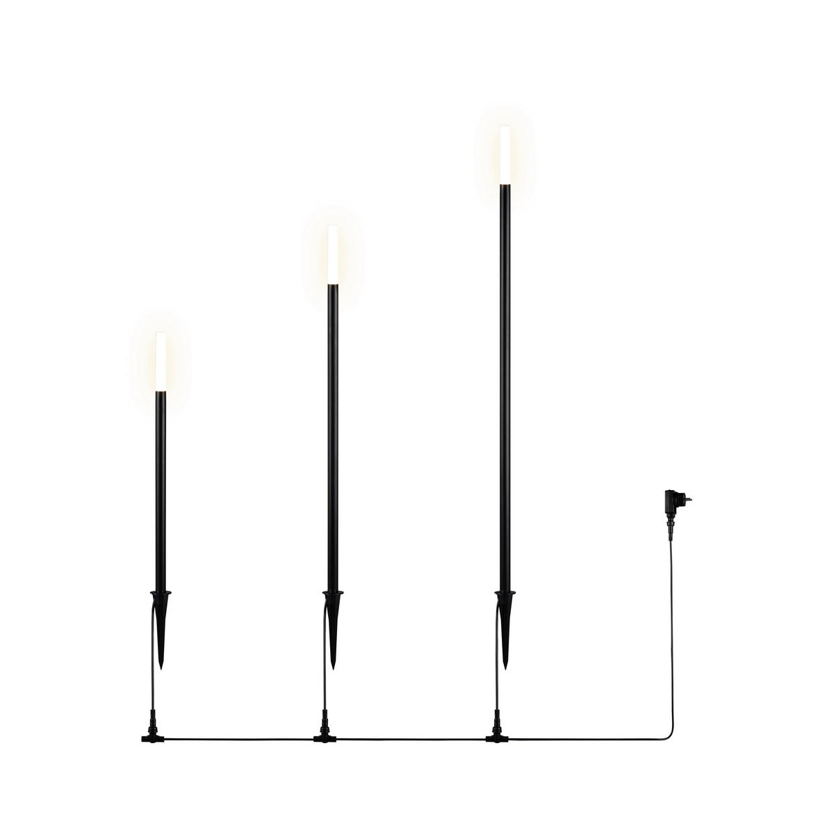 STEHLEUCHTE Stick 2.2/95 cm  - Schwarz, Design, Metall (2.2/95cm)