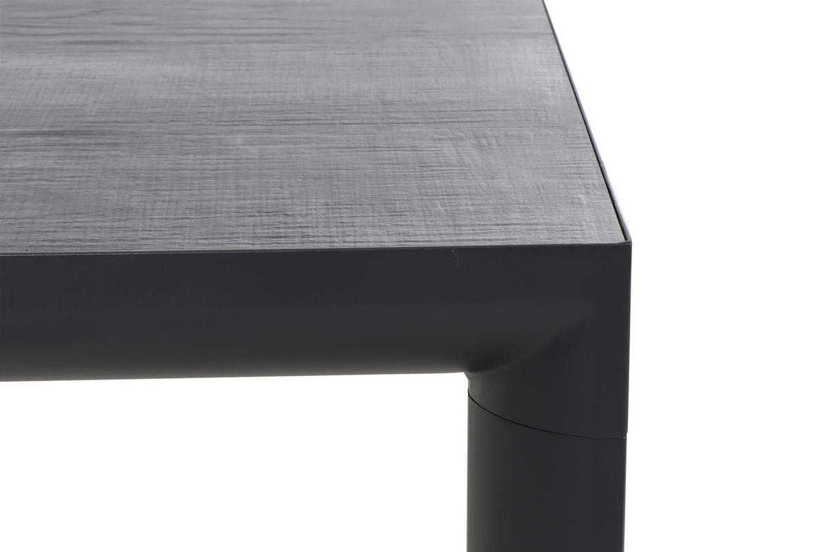 GARTENTISCH 220/100/74 cm Metall, Keramik rechteckig  - Anthrazit/Graubraun, Basics, Keramik/Metall (220/100/74cm) - Siena Garden